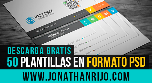 Jonathanrijo.com - 50 plantillas de tarjetas de presentacion en PSD GRATIS