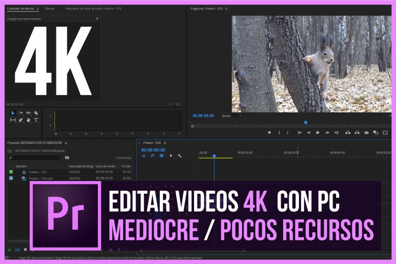 Editar vídeo 4K en PREMIERE con PC DE BAJOS RECURSOS | Tutorial - Jonathanrijo.com